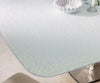 Dining Table Pearl 240x120cm Glass Central Frame Silver