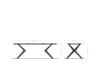 Dining Table Pearl 240x120cm Glass Angular Frame White