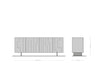 Sideboard Taka 200cm 4 Doors White Oak Veneer Acryl Feet