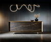 Sideboard Yori 203cm 2 Doors 3 Drawers Gold Acryl Feet