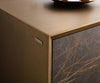 Sideboard Yori 203cm 2 Doors 3 Drawers Gold Narrow Feet Black