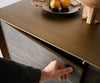 Sideboard Yori 203cm 2 Doors 3 Drawers Gold Narrow Feet Black