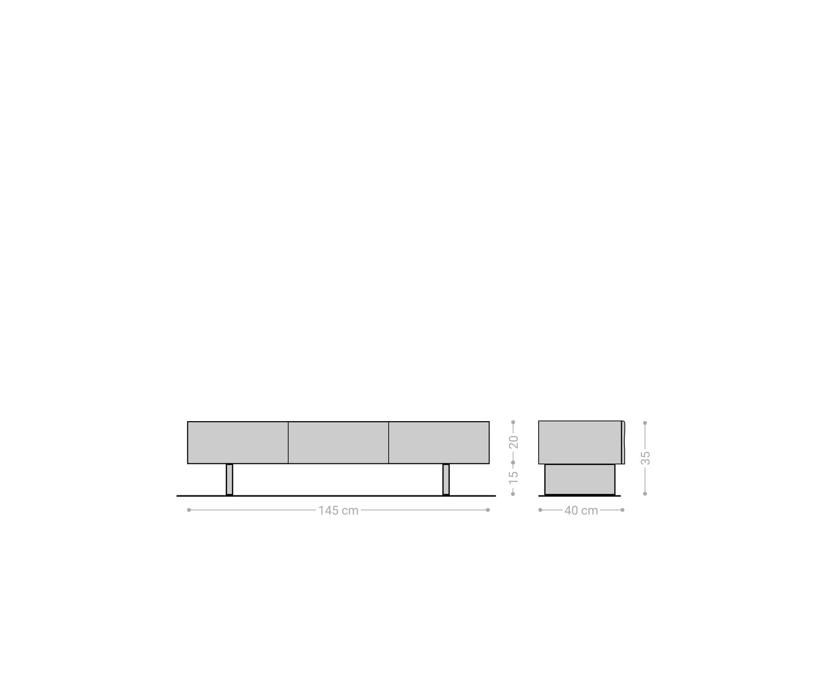 TV Stand New Live-Edge 145cm 3 Doors Acacia Wood Natural Glass Feet