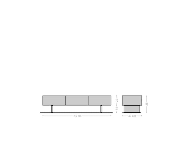 TV Stand New Live-Edge 145cm 3 Doors Acacia Wood Natural Glass Feet