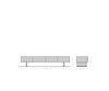 TV Stand New Live-Edge 175cm 4 Doors Acacia Wood Narrow Feet Black