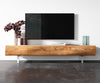 TV Stand New Live-Edge 175cm 4 Doors Acacia Wood Natural Acryl Feet