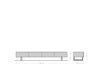 TV Stand New Live-Edge 200cm 4 Doors Acacia Wood Natural Square Feet Black