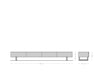 TV Stand New Live-Edge 240cm 4 Drawers Acacia Wood Natural Square Feet Black