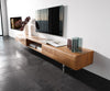 TV Stand New Live-Edge 240cm 4 Doors 1 Compartment Acacia Wood Natural Acryl Feet