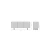Sideboard New Live-Edge 145cm 3 Doors Acacia Wood Natural Glass Feet