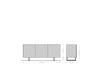 Sideboard New Live-Edge 145cm 3 Doors Acacia Wood Natural Square Feet Silver