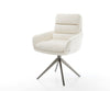 Dining Chair Abelia Bouclé White Cross Base 360° Swivel With Rocking Function Graphite