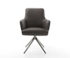 Dining Chair Heira Microfiber Anthracite Vintage Cross Base 360° Swivel With Rocking Function Graphite Pocket Springs