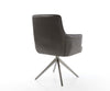 Dining Chair Heira Microfiber Anthracite Vintage Cross Base 360° Swivel With Rocking Function Graphite Pocket Springs