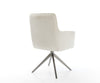 Dining Chair Heira Bouclé White Cross Base 360° Swivel With Rocking Function Graphite Pocket Springs