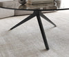 Coffee Table Delron 90x90cm Ceramic Emperador Extra Lucidato Brown Metal Frame Black