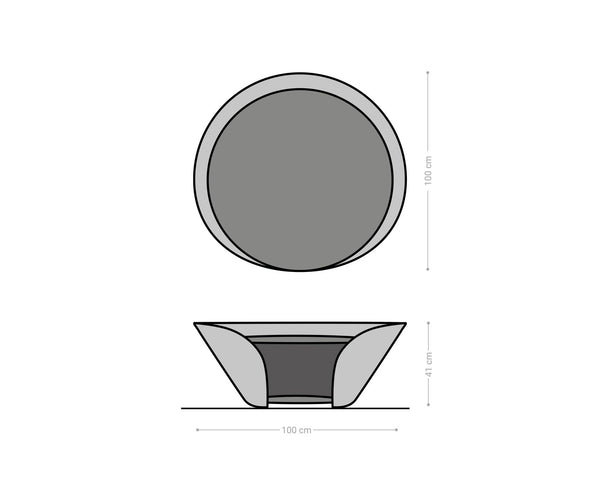 Coffee Table Skafi 100x41cm Ceramic Noir Desir Brown Metal Frame Silver