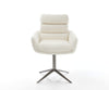 Dining Chair Abelia Bouclé White Star Base 360° Swivel With Rocking Function Graphite