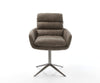 Dining Chair Abelia Microfiber Taupe Vintage Star Base 360° Swivel With Rocking Function Graphite