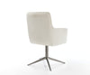 Dining Chair Heira Bouclé White Star Base 360° Swivel With Rocking Function Graphite Pocket Springs