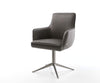 Dining Chair Heira Microfiber Anthracite Vintage Star Base 360° Swivel With Rocking Function Graphite Pocket Springs