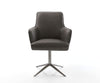 Dining Chair Heira Microfiber Anthracite Vintage Star Base 360° Swivel With Rocking Function Graphite Pocket Springs