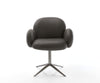 Dining Chair Nube Microfiber Anthracite Vintage Star Base 360° Swivel With Rocking Function Graphite Pocket Springs