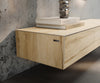 Floating TV Stand Cuor 150cm Ceramic Sabbia Oak 1 Flap Door 1 Drawer