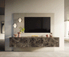 Floating TV Stand Cuor 180cm Ceramic Emperador Extra Lucidato 1 Flap Door 2 Drawers