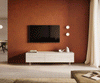 TV Stand Cuor 180cm Ceramic Travertino Bianco 1 Flap Door 2 Drawers Acryl Feet