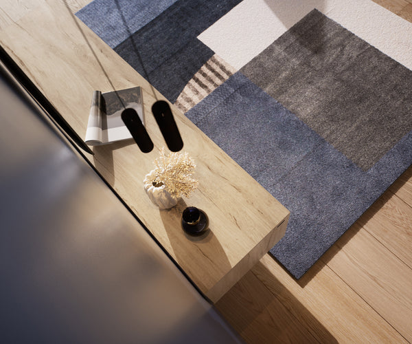 TV Stand Cuor 180cm Ceramic Sabbia Oak 1 Flap Door 2 Drawers Narrow Feet Silver