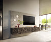 Floating TV Stand Cuor 220cm Ceramic Emperador Extra Lucidato 1 Flap Door 2 Drawers