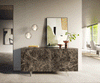 Sideboard Cuor 150cm Ceramic Emperador Extra Lucidato 3 Doors Acryl Feet
