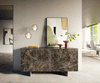 Sideboard Cuor 150cm Ceramic Emperador Extra Lucidato 3 Doors Narrow Feet Silver