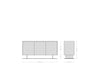 Sideboard Cuor 150cm Ceramic Emperador Extra Lucidato 3 Doors Narrow Feet Black