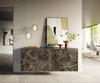 Floating Sideboard Cuor 150cm Ceramic Emperador Extra Lucidato 3 Doors