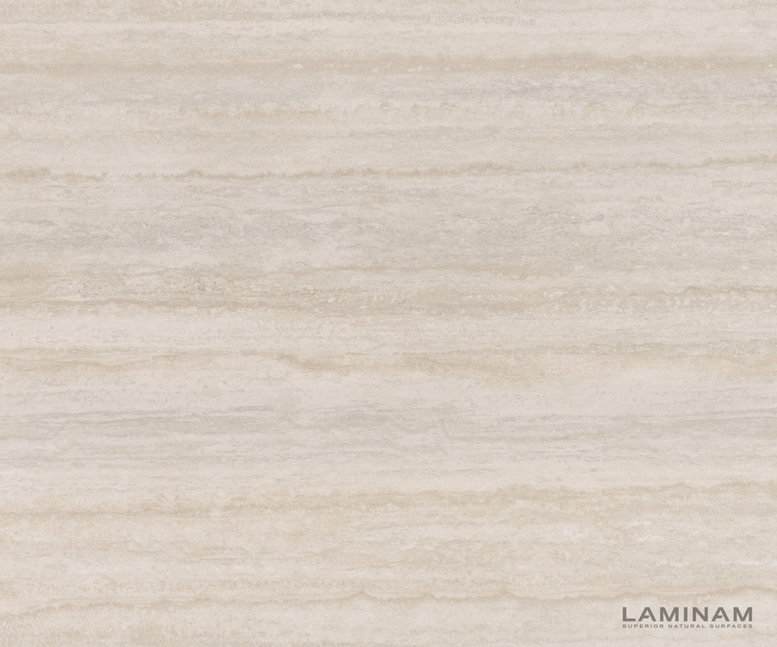 Sideboard Cuor 150cm Ceramic Travertino Bianco 3 Doors Acryl Feet