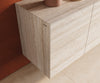 Floating Sideboard Cuor 150cm Ceramic Travertino Bianco 3 Doors
