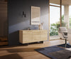 Sideboard Cuor 150cm Ceramic Sabbia Oak 3 Doors Narrow Feet Silver