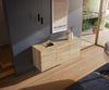Floating Sideboard Cuor 150cm Ceramic Sabbia Oak 3 Doors