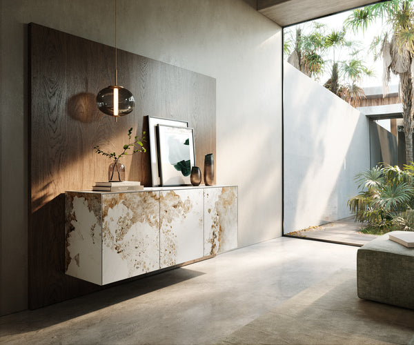 Floating Sideboard Cuor 150cm Ceramic Minas Melange 3 Doors