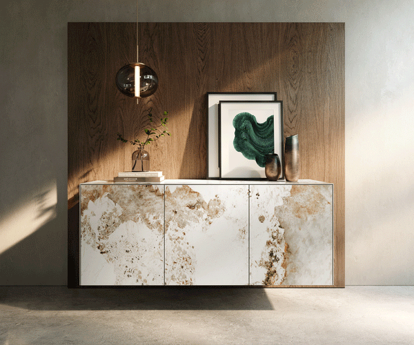 Floating Sideboard Cuor 150cm Ceramic Minas Melange 3 Doors