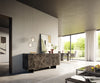 Sideboard Cuor 180cm Ceramic Emperador Extra Lucidato 2 Doors 3 Drawers Narrow Feet Black