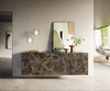 Floating Sideboard Cuor 180cm Ceramic Emperador Extra Lucidato 2 Doors 3 Drawers