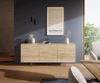 Sideboard Cuor 180cm Ceramic Sabbia Oak 2 Doors 3 Drawers Acryl Feet