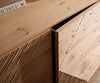 Sideboard Tereos 200cm Oak Wood Natural 4 Doors Square Feet Black