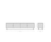 TV Stand Shavani 220cm 4 Doors Acacia Wood Natural Oval Feet Black