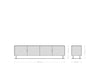 TV Stand Shavani 200cm 4 Doors Acacia Wood Natural 4 Legs Black