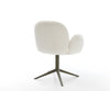 Dining Chair Nube Bouclé White Star Base 360° Swivel Titanium Pocket Springs With Rocking Function