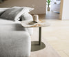 Side Table Aurora 50x50cm Ceramic Minas Melange Beige Metal Frame Titanium